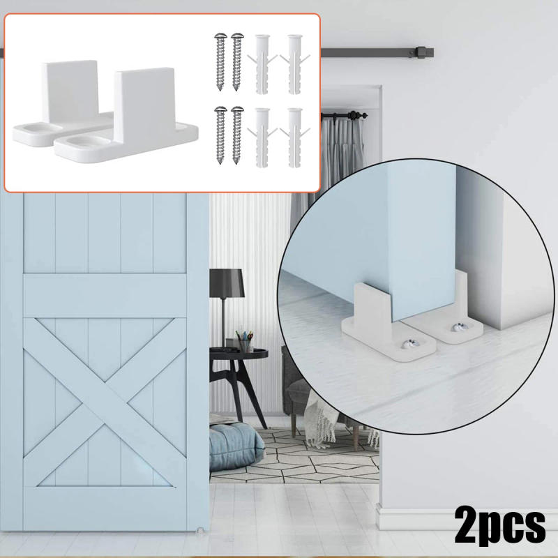 Description Picture 3 of item2pcs Plastic Barn Door Guides L-Guide Floor Guide Replacement For Sliding Barn Door Ail Floor Guide Roller Locker Home Hardware