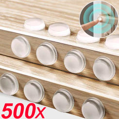 500/50pcs Silicone Cabinet Door Bumpers Clear Self-Adhesive Drawer Stop Bumper Pads Home Furniture Protective Buffer Doors Stop