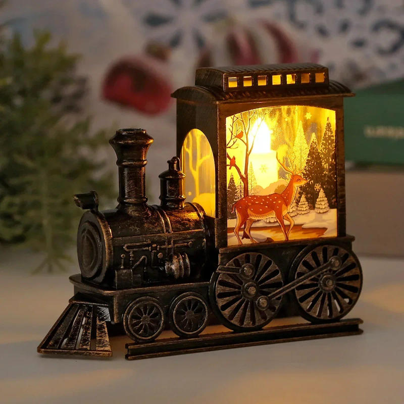 Description Picture 4 of itemLED Night Lights Vintage Portable Train Night Lamp Battery Powered Outdoor Hanging Lanterns Christmas Festive Party Decoration