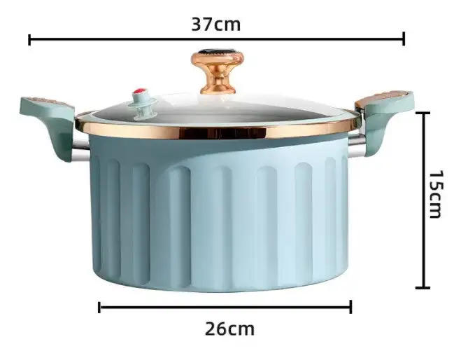 Description Picture 3 of item8L Micro Pressure Soup Pot NonStick Frying Stewing Pan Wok Double Ear with Lid Home Induction Cooker Gas Stove Cooking Roman pot