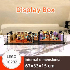 Acrylic Display Case for Lego 10292 / 42141 Friends Apartments,McLaren F1 Race Car, Dustproof Clear Storage Box