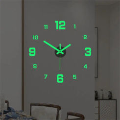 DIY Wall Clock 40cm/16'' Frameless Modern 3D Wall Clock Mirror Sticker Clock For Home Office Hotel Restaurant School Decoration