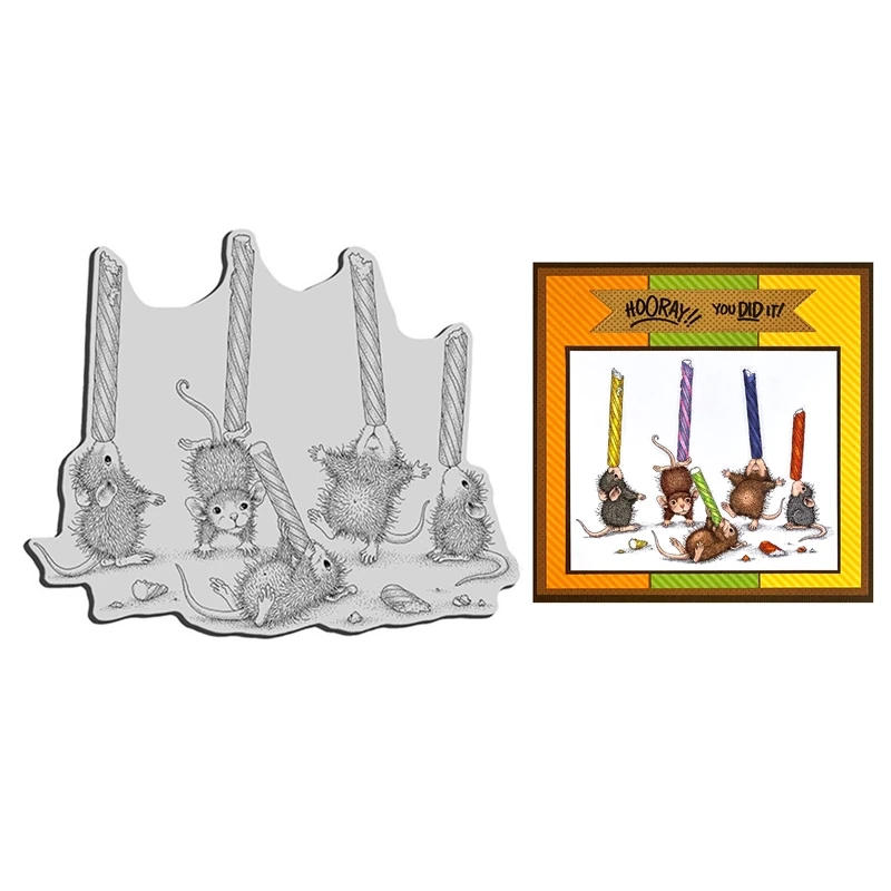 Description Picture 6 of itemClear Stamps for New 2022 Card Making Scrapbooking Flower Cute Mouse Bunny Natural Stamps Account Craft Set No Cutting Dies