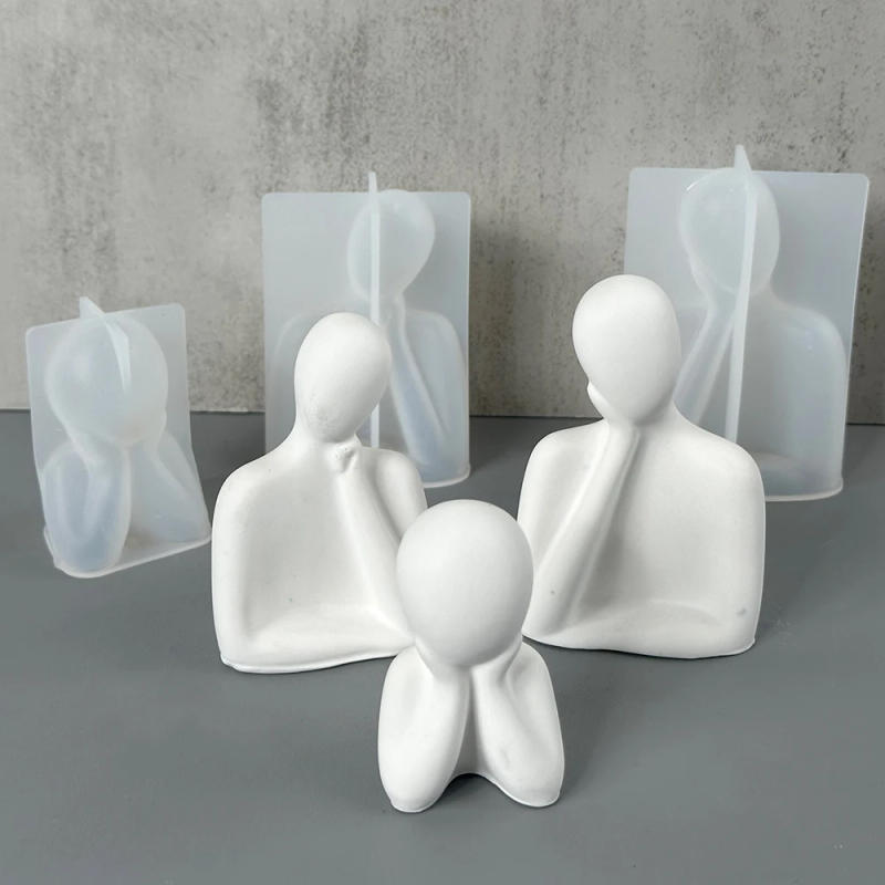Description Picture 3 of itemDIY Family Statue Silicone Mold Art Abstract Ornament Plaster Epoxy Resin Concrete Mould Candle Making Molds Handmade Crafts