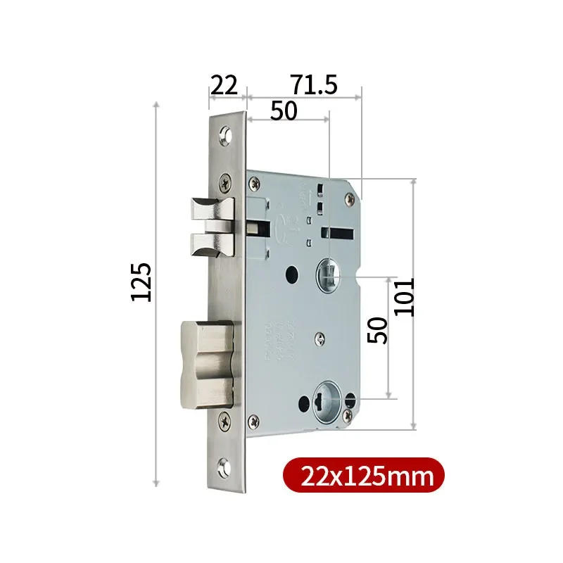 Description Picture 4 of item5050 Lock Body Metal Stainless Steel Electronic Lock Body 5050 Mortise For Tuya Face Recognition Fingerprint Smart Door Lock