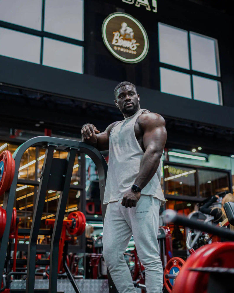 Description Picture 5 of itemMen's tapered athletic casual pants, jogging, gym running, basketball training, stretch cotton, loose trendy leggings