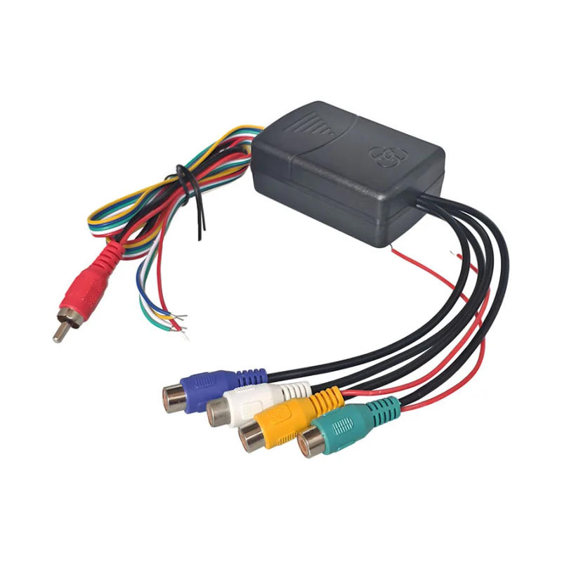 Description Picture 2 of itemDIYKIT 4 Cameras In 1 Video Control Image Combiner Channel Converter Box for Car Driving System Front Rear Left Right View