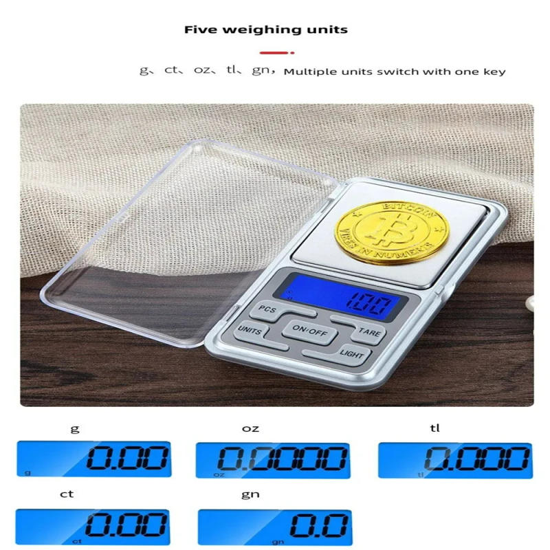 Description Picture 3 of item0.01g Kitchen Mini Electronic Scales High Precision Digital Scale for Jewelry Suitcases Travel Scale Pocket Digital Mini Scale