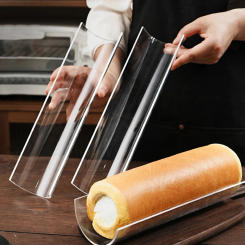 Cake Roll Shaping Insert Mould Thickening 30 CM U-Shaped Transparent Retainer Semicircle Pastry Baking Kitchen Tool