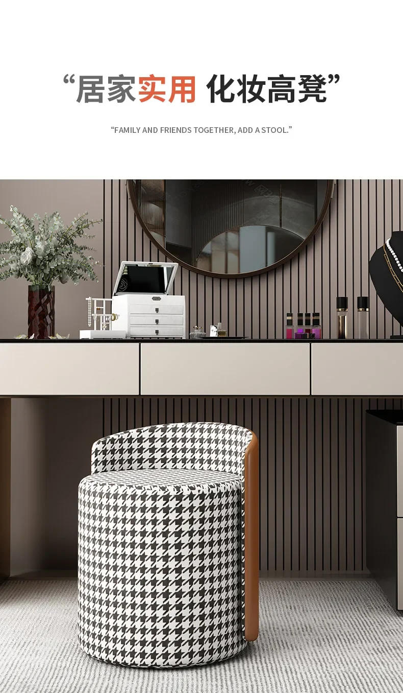 Description Picture 5 of itemBedroom Makeup Chair with Backrest Light Luxury Vanity Stool Simple  Stylish Dresser Chair Comfortable Seating