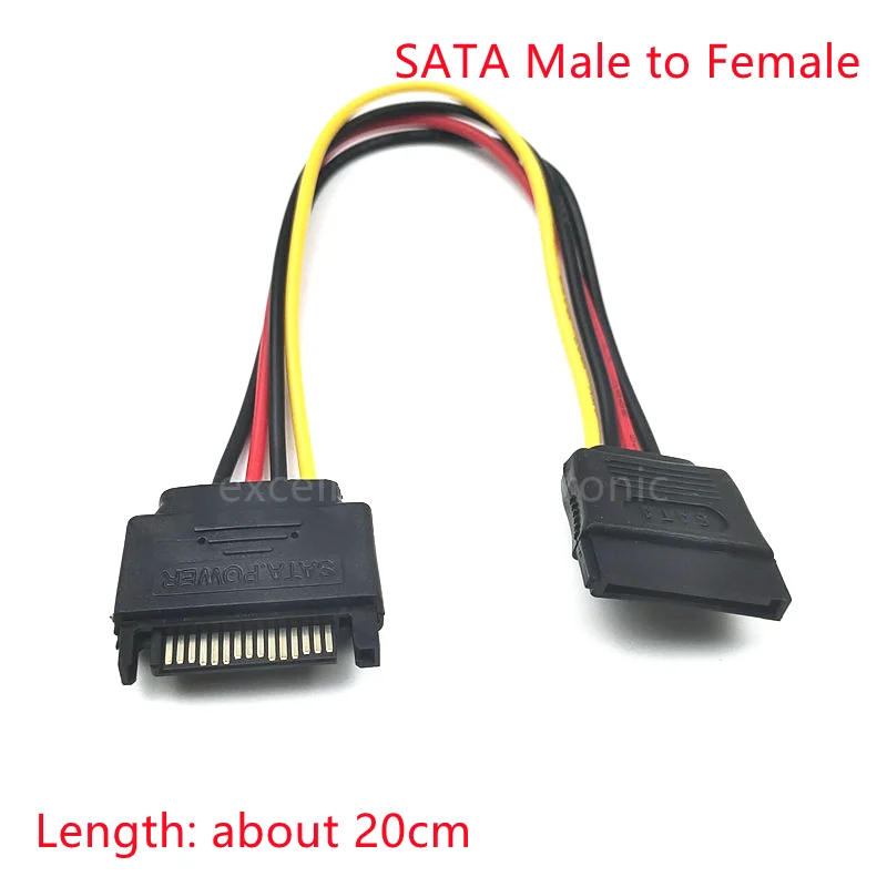 Description Picture 5 of item1PCS SATA Power Supply Cable Male Female Sata to PH2.0/XH2.54/VH3.96 IDE 4P Hard Drive Power Supply Cable Cord Adapter