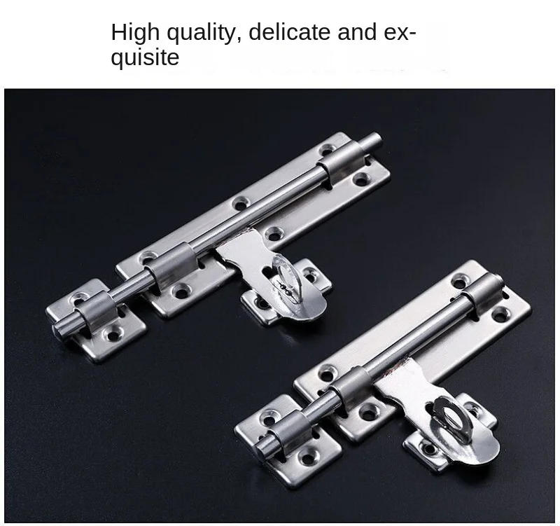 Description Picture 4 of itemLatch Door Handle Stainless Steel Decorative Furniture Drawer Flush Security Handle Modern Minimalist Double White Brushed Small