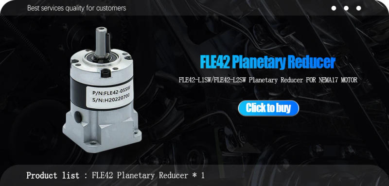 Description Picture 2 of itemHigh Precision Planetary FLE42-LSW Gearbox Speed Reducer for Nema17 42 Stepper Motor ratio 4/5/10/20/25/50 input 5mm output 8