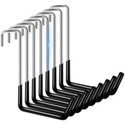 Rafter Hanger Hook Anti Slip Ladder Hanger Solid S Hooks Bicycle Hook Versatile S Hooks Galvanized Steel for Garage Storage