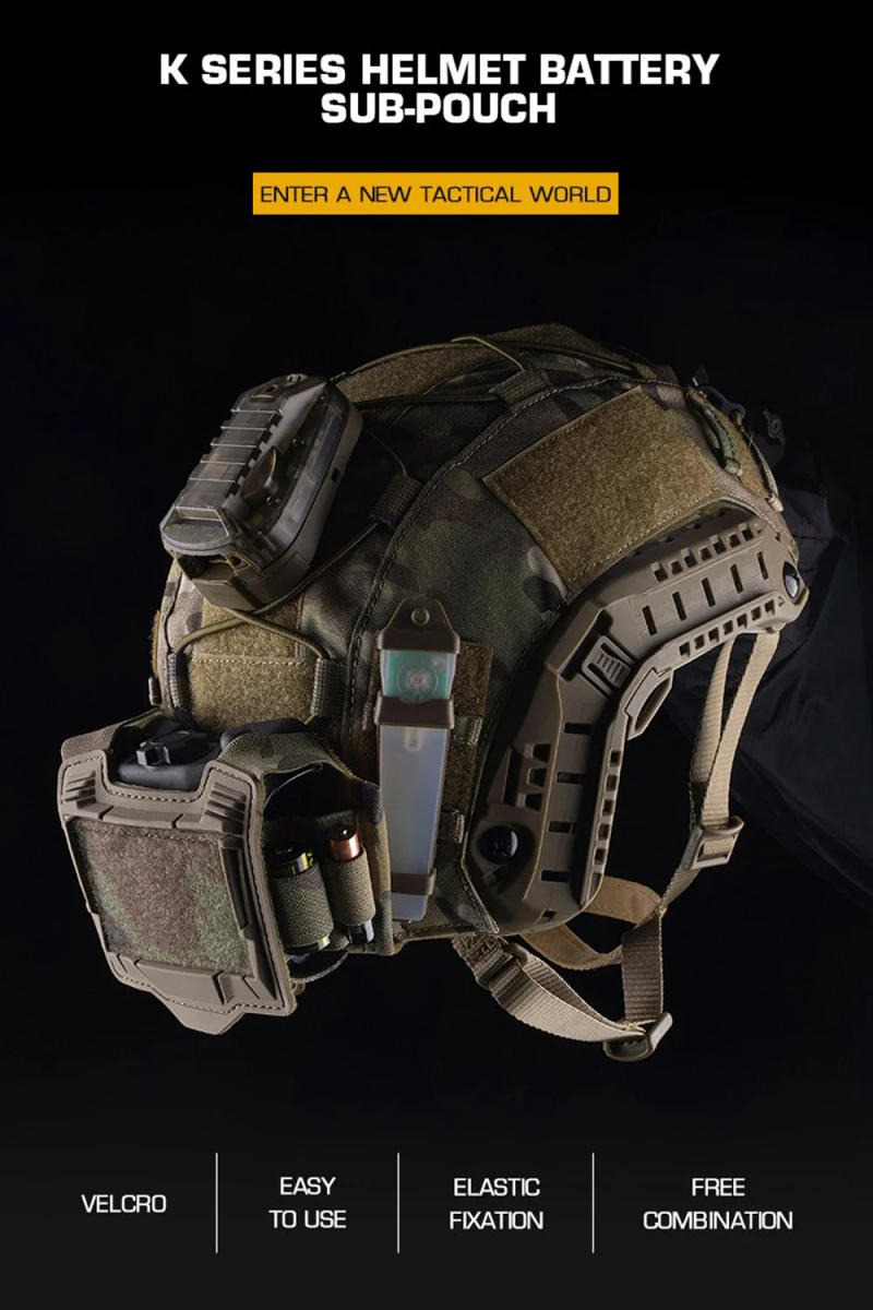 Description Picture 2 of itemFast Helmet Rear Pouch Agilit Style Battery Pouches Weight Bag NVG Night Vision Battery Sub-pouch Tactical OPS-CORE Helmet Cover