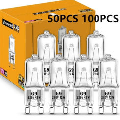 50/100PCS G9 220V 20W 25W 40W LED Lamp Bulbs Inserted Beads Crystal Lamp Halogen Bulb  Eco Halogen Light Bulbs Capsule Wholesale