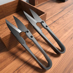 10 Piece Set of Stainless Steel U-shaped Elastic Scissors Black Carbon Steel Clothing Needle Thread Sewing Scissors