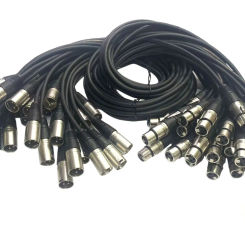 DMX512 Stage Lighting Signal Cable 3Core XLR Male Busbar Shielded Wire Power Amplifier Par Light Moving Head Light Connection Ca