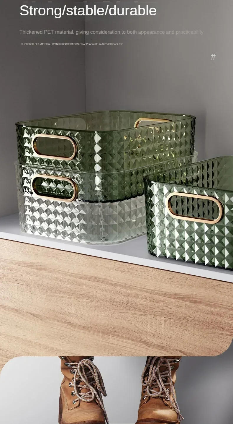 Description Picture 4 of itemFuturism Box Storage Bathroom Accessories Poatable with Handle Kitchen Desktop Makeup Organizers Basket Jewelry Organizer Box