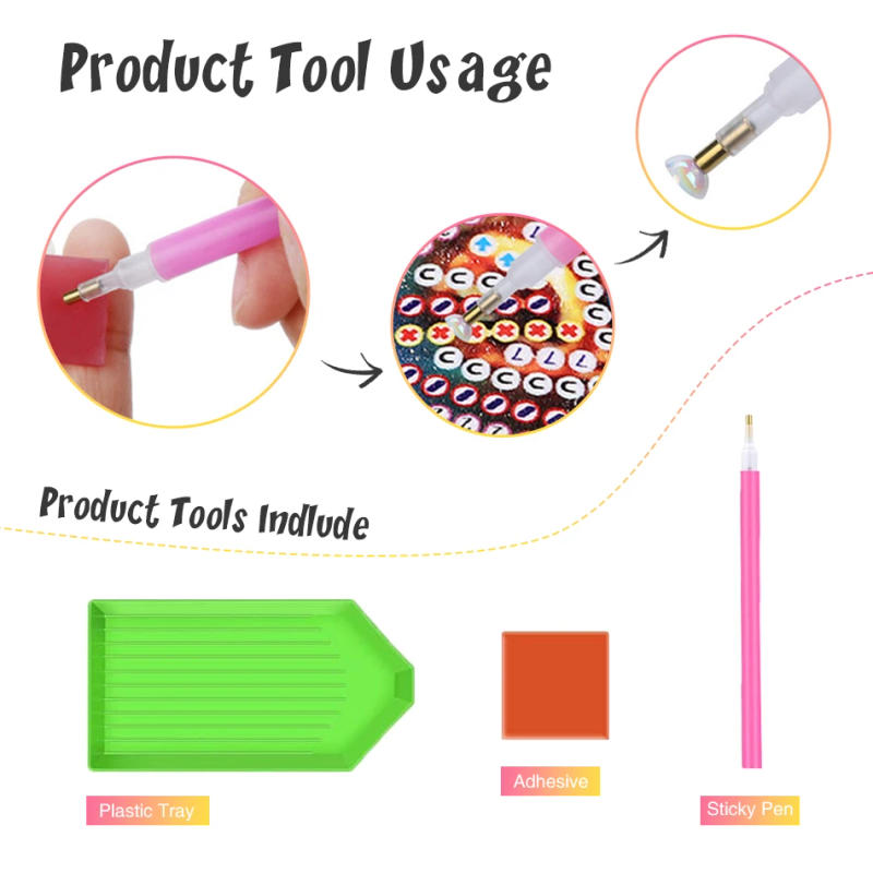 Description Picture 4 of itemCHENISTORY Animals Pattern Diamond Painting Kit, DIY 5D Special Shape Crystal Diamond Partial Diamond Painting Mosaic Making Set