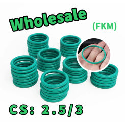 O-ring thickness 2.5/3mm wholesale Sealing element link FKM Green fluororubber gasket seal ring rubber elastic Free Shipping