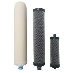 Universal Ceramic Filter Cartridge 10 Inch Socket Ceramic Direct Insert Activated Carbon Home Desktop Water Purifier Filter