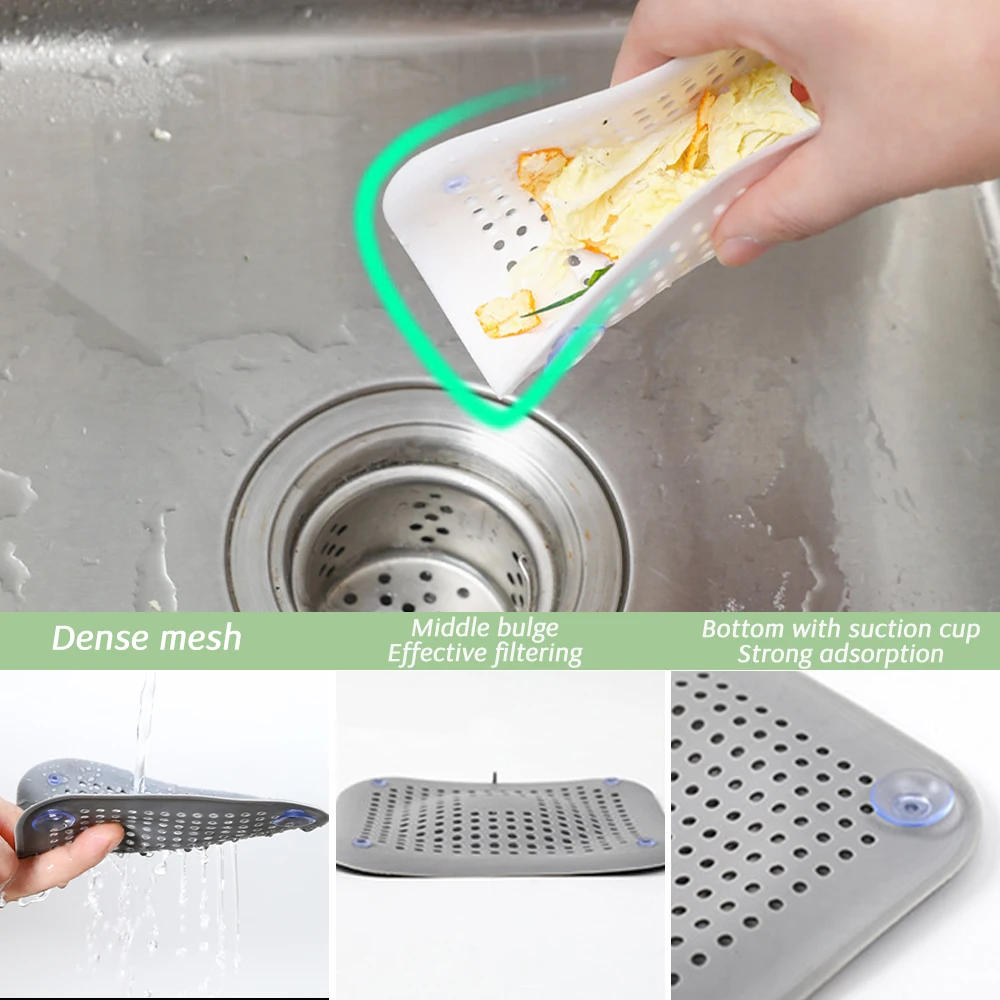 Description Picture 5 of itemDrain Hair Catcher Filter Sink Anti-blocking Strainer Bathtub Shower Floor Silicone Stopper Cover Kitchen Bathroom Accessories