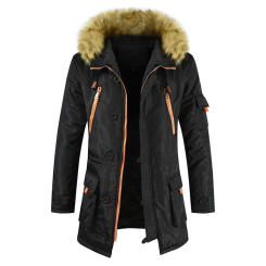 Men Parka Coat Warm Winter Jacket Medium-long Thick Parkas Snowjacket Coat Warm Long Sleeve Clothing Parka For Man