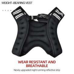 Weight-bearing Vest Adjustable Workout Equipment Strength Training Fitness Weighted Exercise Vest Outdoor Breathable  Jacket