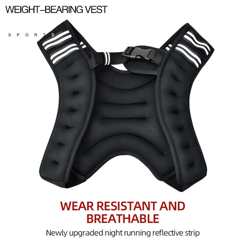 Description Picture 2 of itemWeight-bearing Vest Adjustable Workout Equipment Strength Training Fitness Weighted Exercise Vest Outdoor Breathable  Jacket