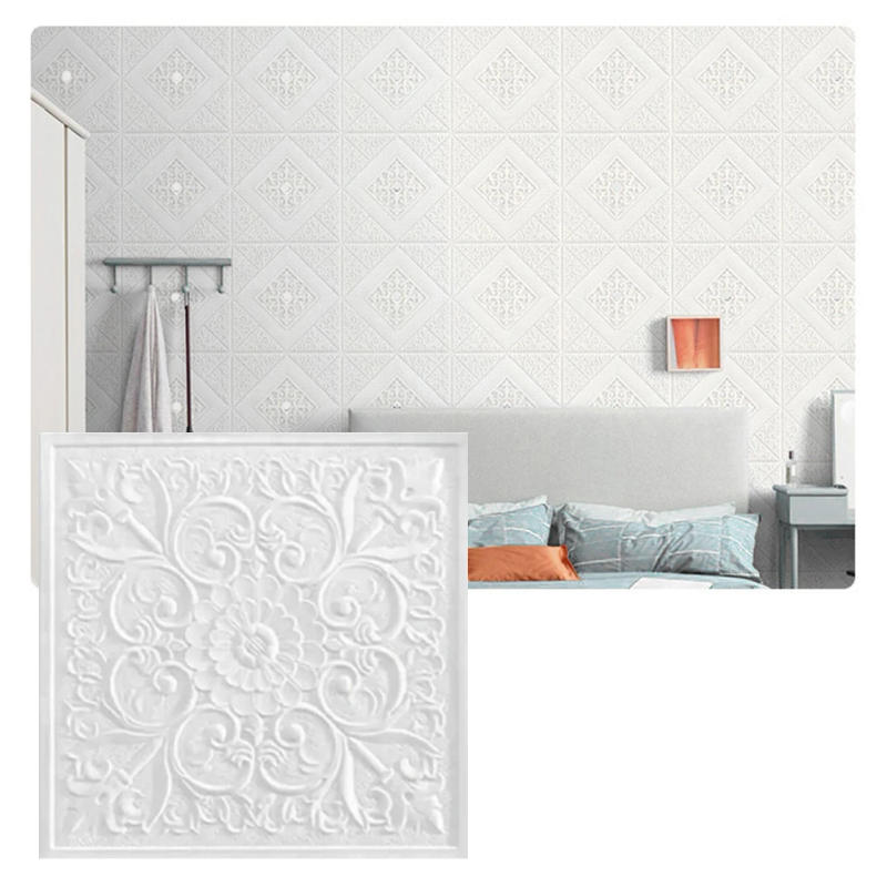Description Picture 6 of item1pc 3D Tile Brick Wall Sticker Self-adhesive Foam Panel Waterproof Stickers Bedroom Ceiling Wall Stickers Home Decoration