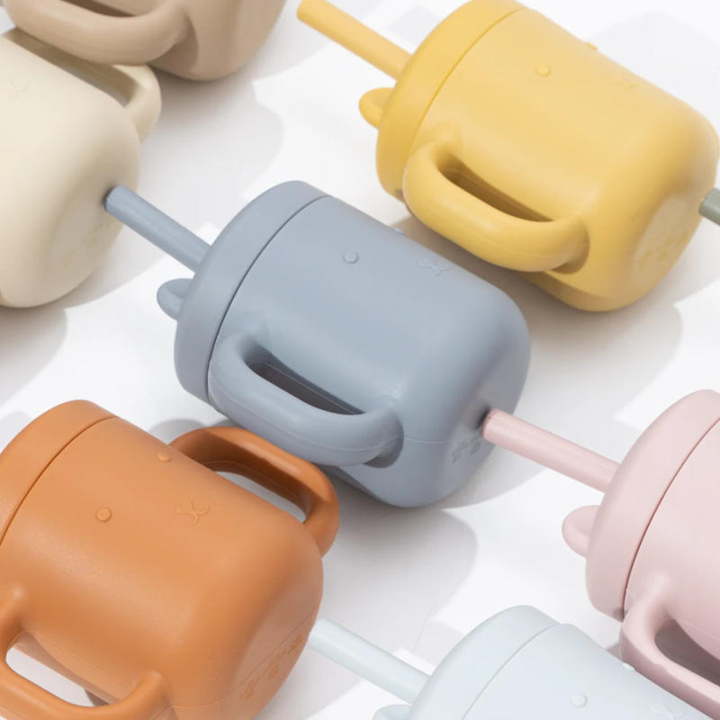 Description Picture 3 of itemBPA Free Safe Baby Cup Drinking Training Cartoon Shape Cup Baby Silicone Sippy Cups With Straw For Toddler Baby Items