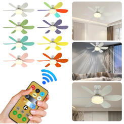 Modern Ceiling Fanlight 86V-265V Lighted Ceiling Fan 3 Fan Speeds Chandelier Ceiling Fan Remote Control for Living Room Kitchen