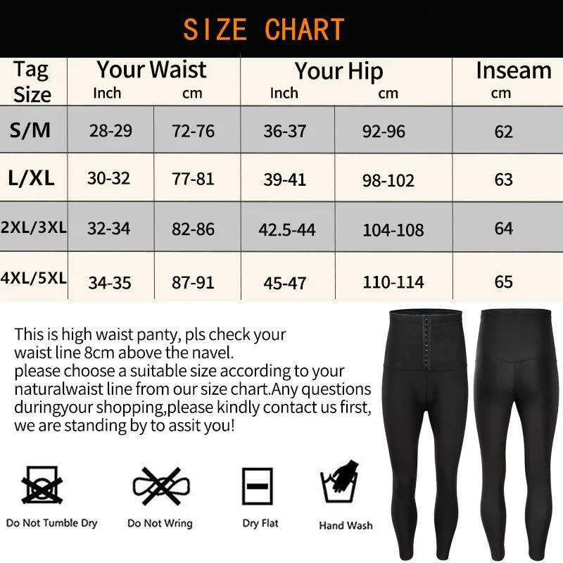 Description Picture 2 of itemBurVogue Sauna Sweat Pants For Men Sauna Leggings Compression Hight Waist Sauna Pants Sauna suits for men Workout