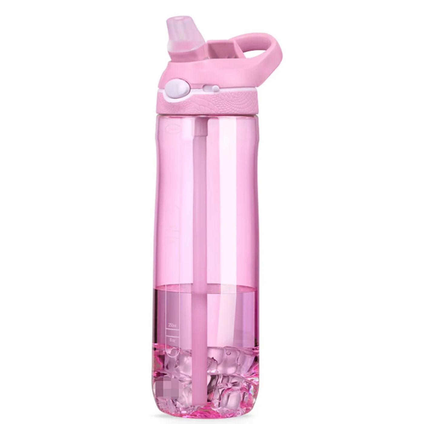 Description Picture 6 of item750ml Portable Sports Water Bottle With Straw For Camping Hiking Outdoor Plastic Transparent BPA Free Bottle For Men Drinkware