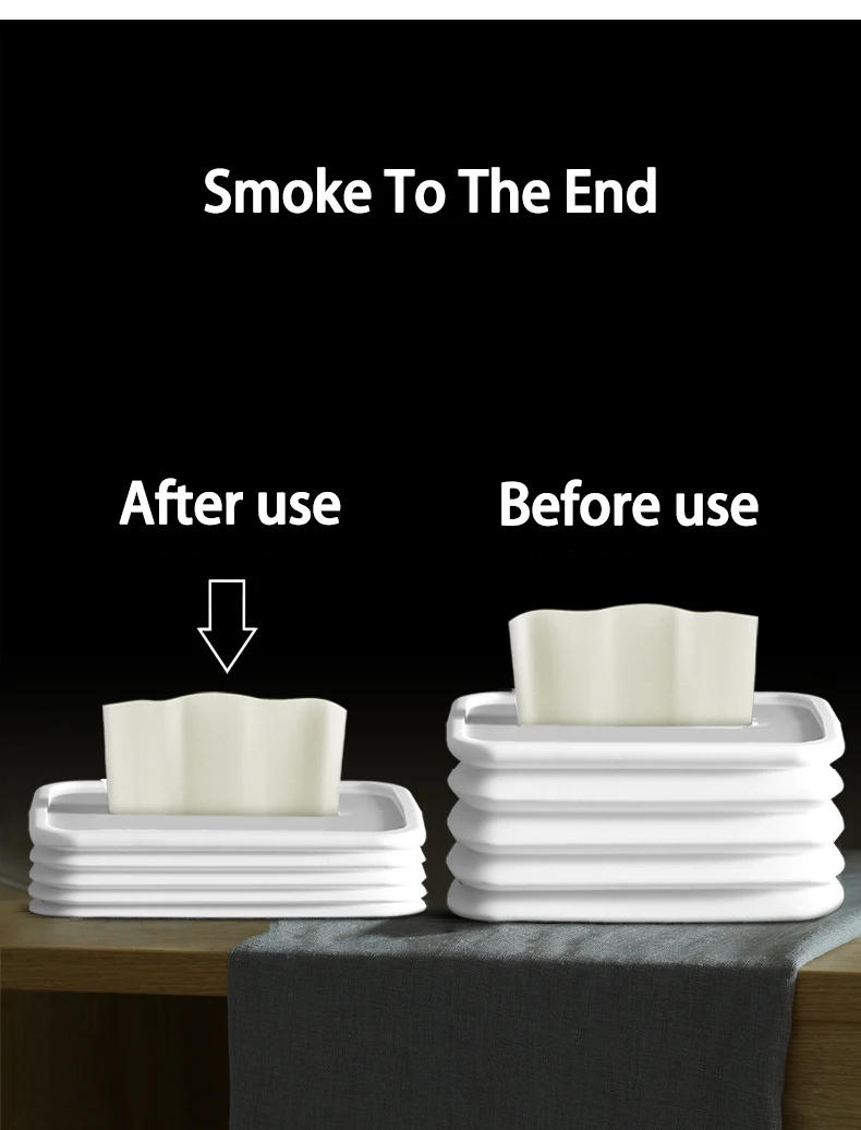 Description Picture 3 of itemPaper Towel Box Desktop Silent Coreless Roll Paper Box Paper Towel Box Automatic Downward Compression Telescopic Thin Portable