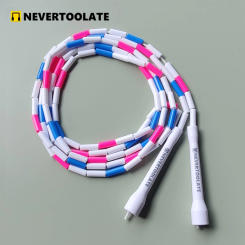 NEVERTOOLATE HARD BEADS freestyle elevate coach chris skill beaded jump rope skipping rope RA handle freestyle skill tricks