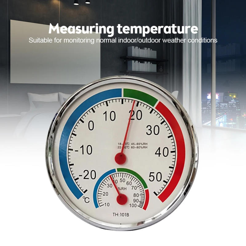 Description Picture 5 of item1 Pcs Mini Indoor Thermometer Hygrometer Analog 2 in 1 Temperature Humidity Monitor Gauge for Home Room Outdoor Offices