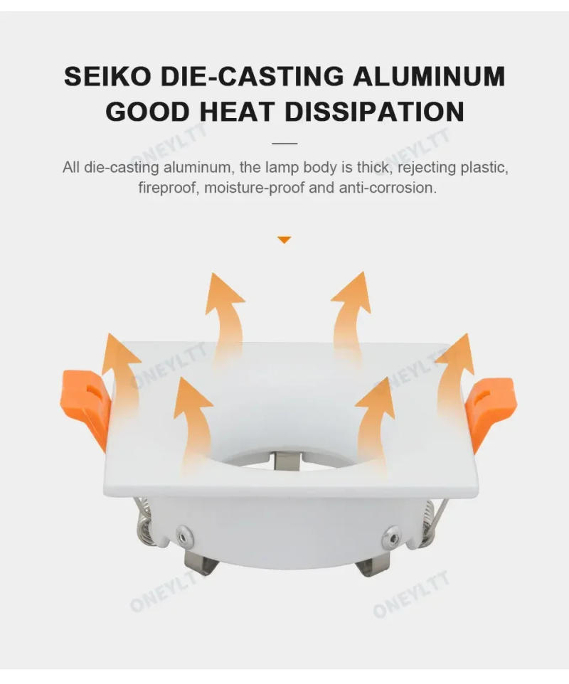 Description Picture 5 of itemHot sale 2022LED module MR16 anti-glare led spotlight fixture aluminum round square gu10 embedded led downlight frame