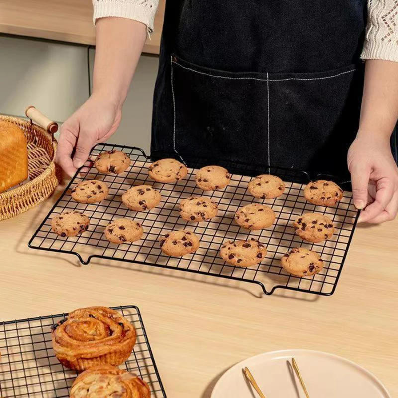 Description Picture 2 of item1PC kitchen grill Cooking oven Baking tools Cookie Bread Pizza Cake Cooling rack Multi-purpose stainless steel food rack