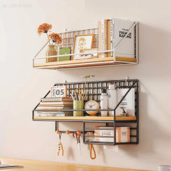 Wood Wall Shelves Without Drilling Hanging Organizers For Living Room Floating Wall Shelf Bedroom Decoration Storage Rack