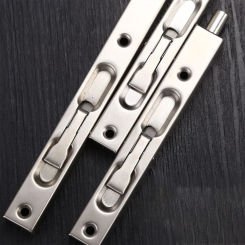 Silver 304 stainless steel open-mounted latch, latch latch wood doors and Windows latch latch latch anti-theft new door pin