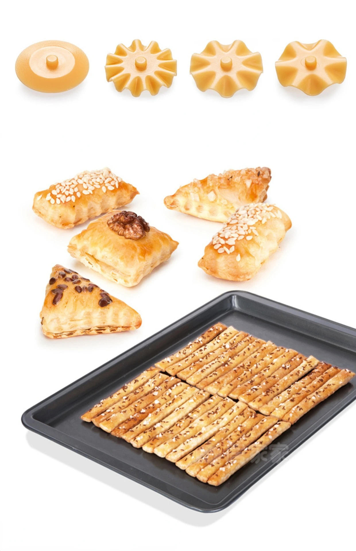 Description Picture 3 of itemDumplings Biscuit Roller Cutter Cookie Round Rolling Cutting Blade Dough Circle Wheel for Pizza Pastry Pie Crust Baking Tools