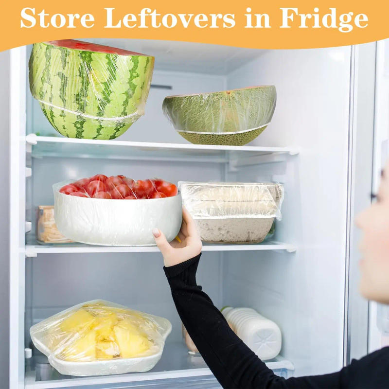 Description Picture 3 of itemFood grade plastic wrap cover, disposable household plastic wrap cover with elastic mouth bowl cover