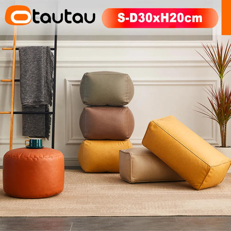 Description Picture 5 of itemOTAUTAU Small Round Faux Leather Ottoman Stool Beanbag Pouf Footstool Stuffed Bean Bag Footrest Floor Corner Seat Puff JD2KJB1C