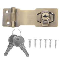 Hasp Lock Door Locks Latch Deadbolt Cabinet Window Child Proof Sliding Closet Wardrobe 2 1
