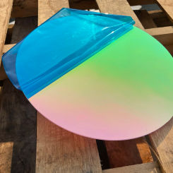 3MM Opaque Iridescent Acrylic Disc Laser Plexiglass Rainbow Board,Colorful Circle For DIY Crafts,Advertising,Decoration