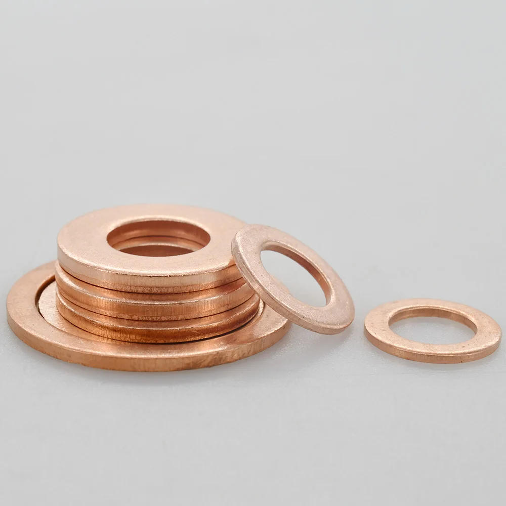 Description Picture 3 of itemSolid pure copper oil plug gasket M5 M6 M8 M10 M12 M14 M16 M18 M20 M22 M24 Motorcycle oil pan flat sealing gasket O-ring washer