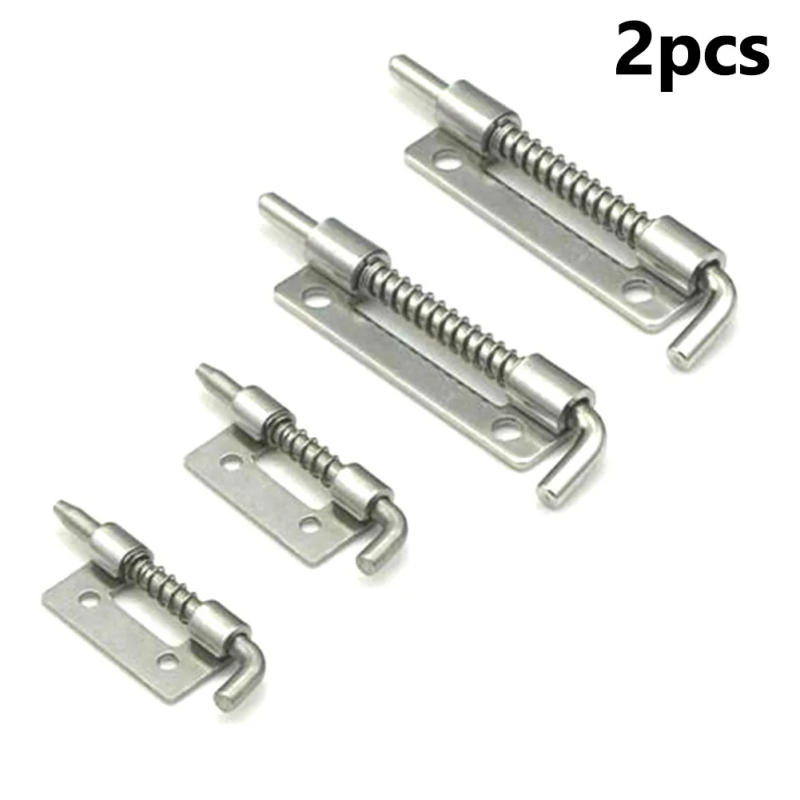 Description Picture 2 of item2pcs Silver Door Latch Sliding Lock Bolt Latch Hasp Staple Gate Safety Lock Latch Bolt Latch Spring Loaded Latch Pin Hardware