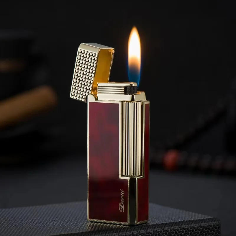 Description Picture 2 of itemNew Business PING Bright Sound Gas Lighter Compact Jet Butane Cool Metal Cigar Lighter Grinding Wheel Pipe Cigarette Accessories